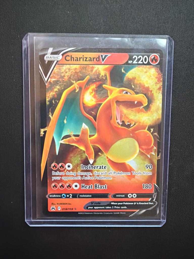Charizard V 018/159, Ophalen of Verzenden, Zo goed als nieuw, Losse kaart, Foil
