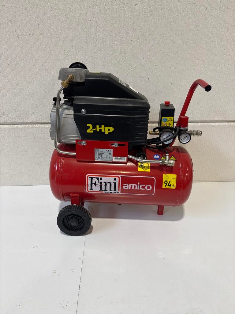Fini Amico 2HP Compressor - Compacte en Krachtige Luchtcompr, 6 tot 10 bar, Nieuw, Ophalen of Verzenden, 200 tot 400 liter/min
