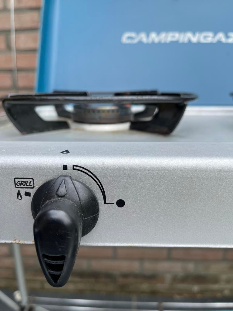 Campingaz gascomfort met Gelert buiten stellage, Tuin en Terras, Ophalen of Verzenden, Gebruikt