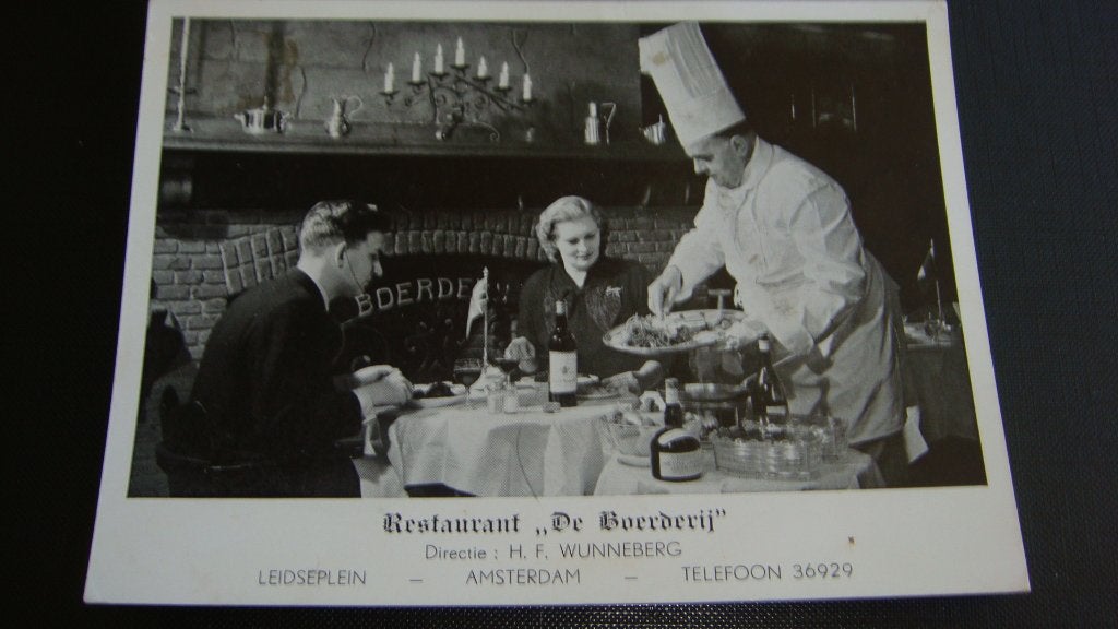 Amsterdam  Rest. De Boerderij  Leidseplein., Ophalen of Verzenden, 1960 tot 1980, Ongelopen, Noord-Holland