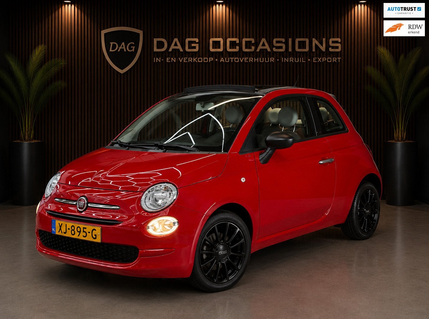 Fiat 500 C 0.9 CABRIO | 14d KM AIRCO|LED|CRUISE, Stof, Gebruikt, Cabriolet, Origineel Nederlands