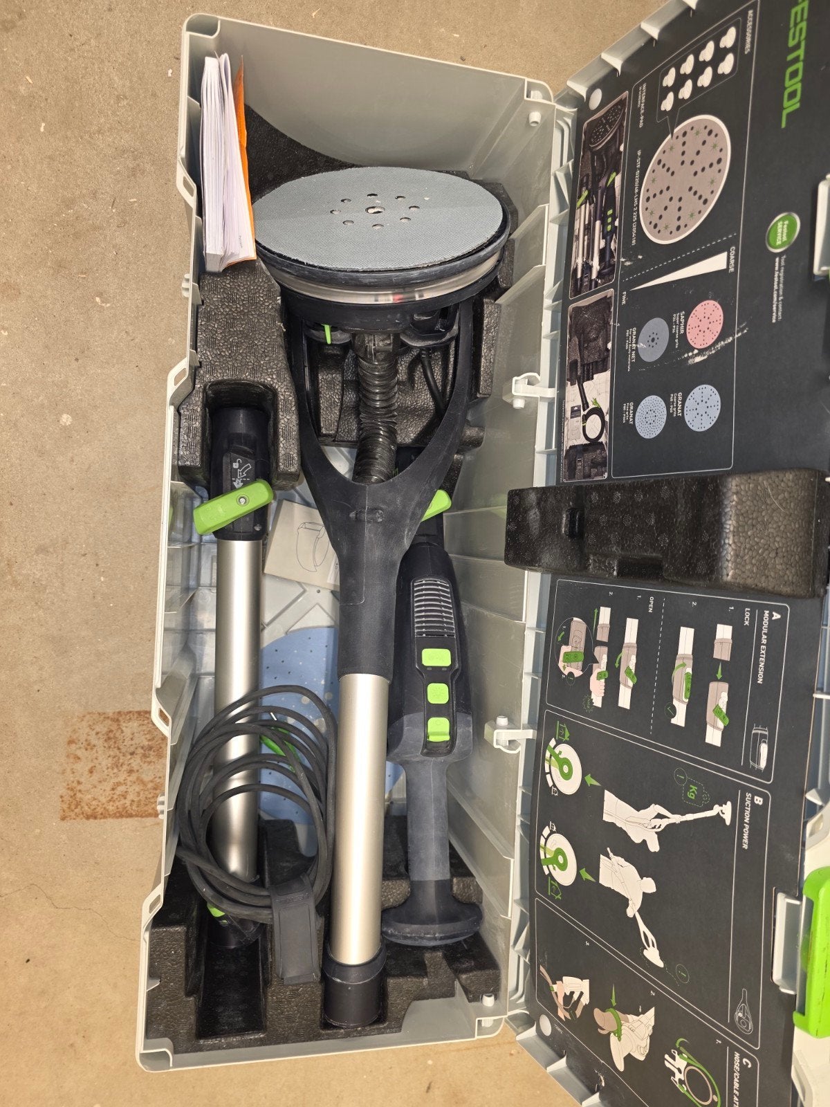 Festool Planex LHS 2 225 EQI Langnek schuurmachine, Ophalen of Verzenden, Zo goed als nieuw, Minder dan 600 watt, Overige typen