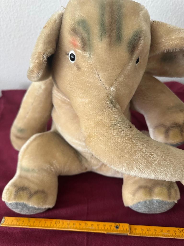 Steiff olifant 34 cm – jaren 60 – knop in oor – vintage, Antiek en Kunst, Antiek | Speelgoed, Ophalen of Verzenden