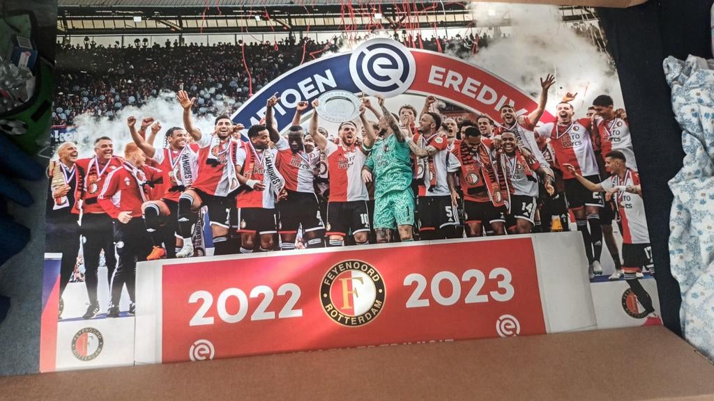 Feyenoord Kampioen Poster 2023 - 50x70 cm, Ophalen of Verzenden, Nieuw, A1 t/m A3, Sport