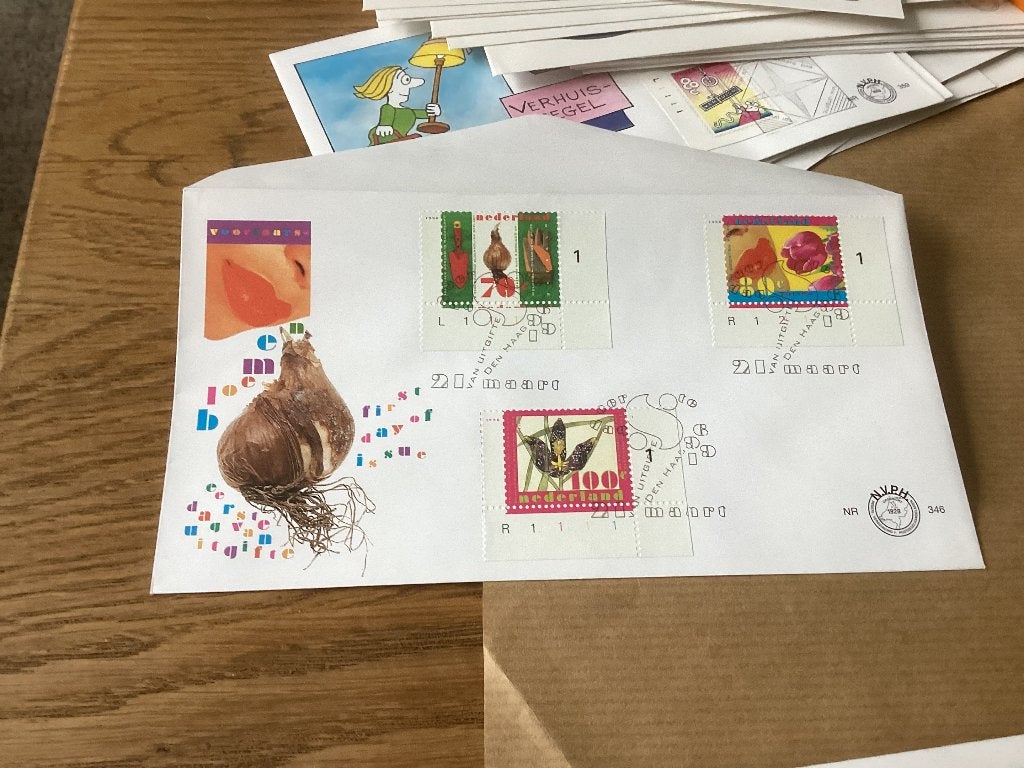 No2376 Afwijkend E346 met hoekstuk Nederland jaargangen fdc, Postzegels en Munten, Postzegels | Eerstedagenveloppen, Ophalen, Onbeschreven