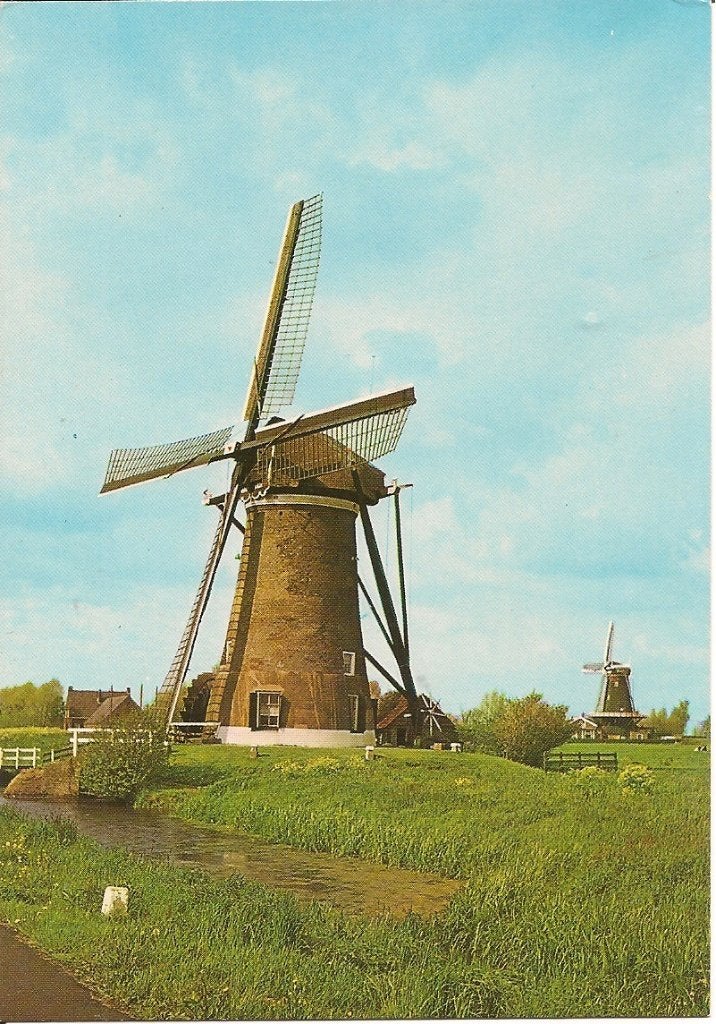 Oud-Alblas "Peilmolen" - Poldermolen Ansichtkaart, Ophalen of Verzenden, 1980 tot heden, Ongelopen, Zuid-Holland
