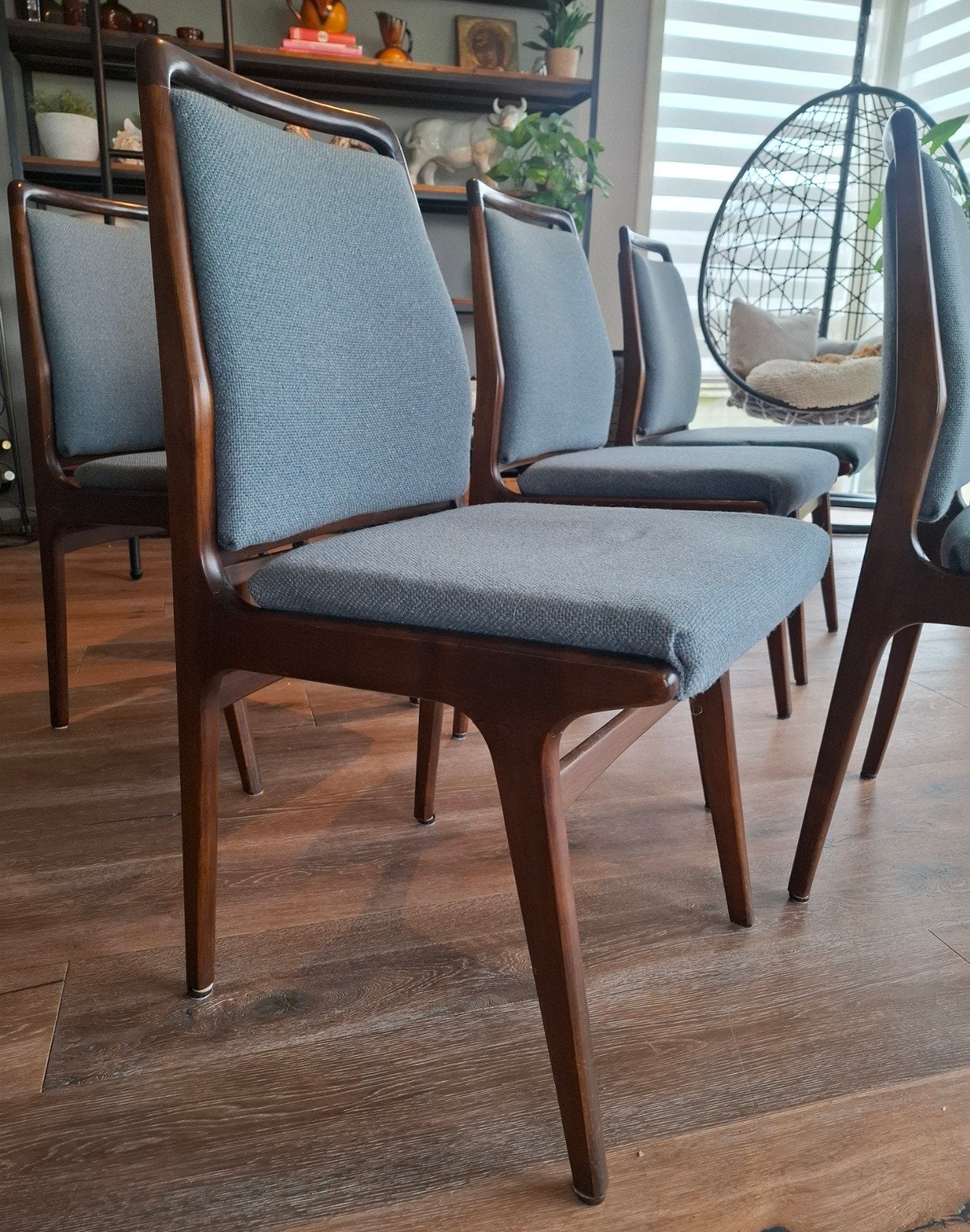 Vintage Stoelen Johannes Andersen Design (6x), Ophalen, Hout