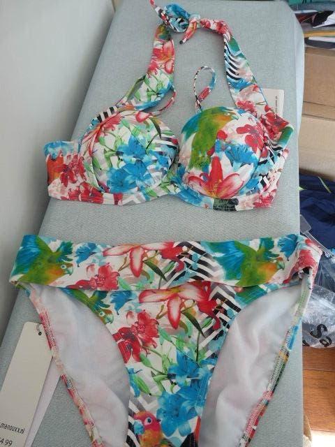 Vrolijke kleurrijke bloemen bikini, mt 38 Manouxx Nieuw, Overige kleuren, Manouxx, Nieuw, Ophalen of Verzenden