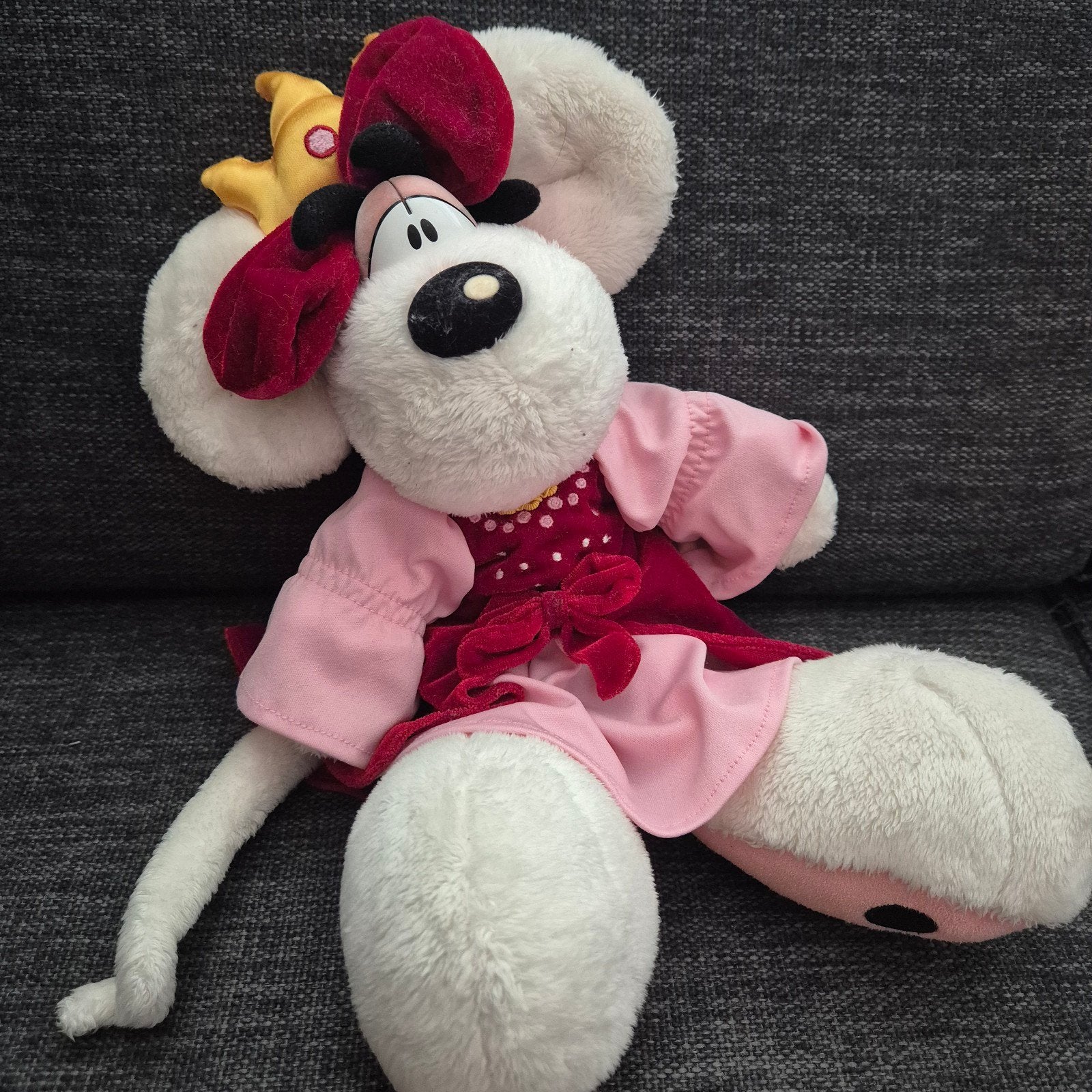Diddlina knuffel met kroontje en roze jurk, Verzamelen, Ophalen of Verzenden, Diddlina, Zo goed als nieuw, Knuffel