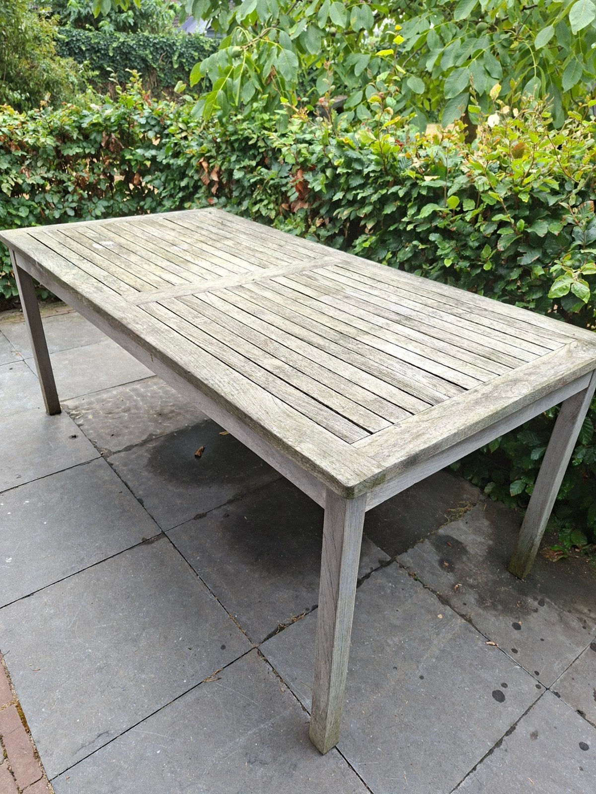 Foto 3 van teakhouten tuintafel 1.80 x 0.90