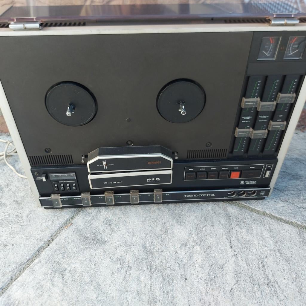 Philips Bandrecorder - n4 511/04, Ophalen, Bandrecorder, Met stofkap