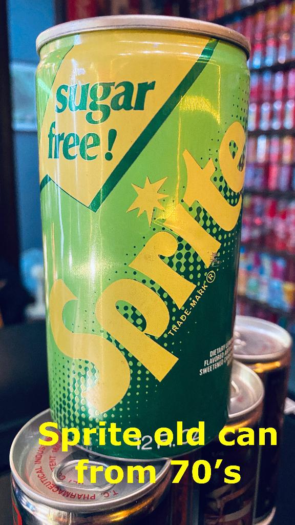 Oud Amerikaanse SPRITE blikje uit jaren 70's Coca-Cola, Verzamelen, Merken en Reclamevoorwerpen, Verzenden, Gebruikt