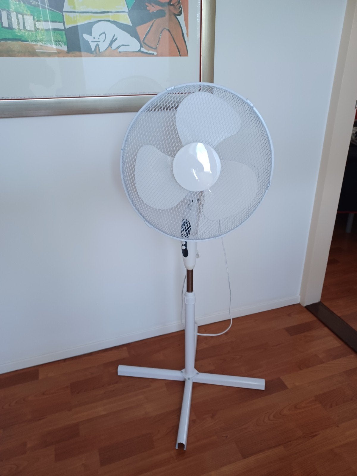 Manutan Statiefventilator 45W 40cm, Witgoed en Apparatuur, Ventilatoren, Ophalen, Nieuw, Statiefventilator
