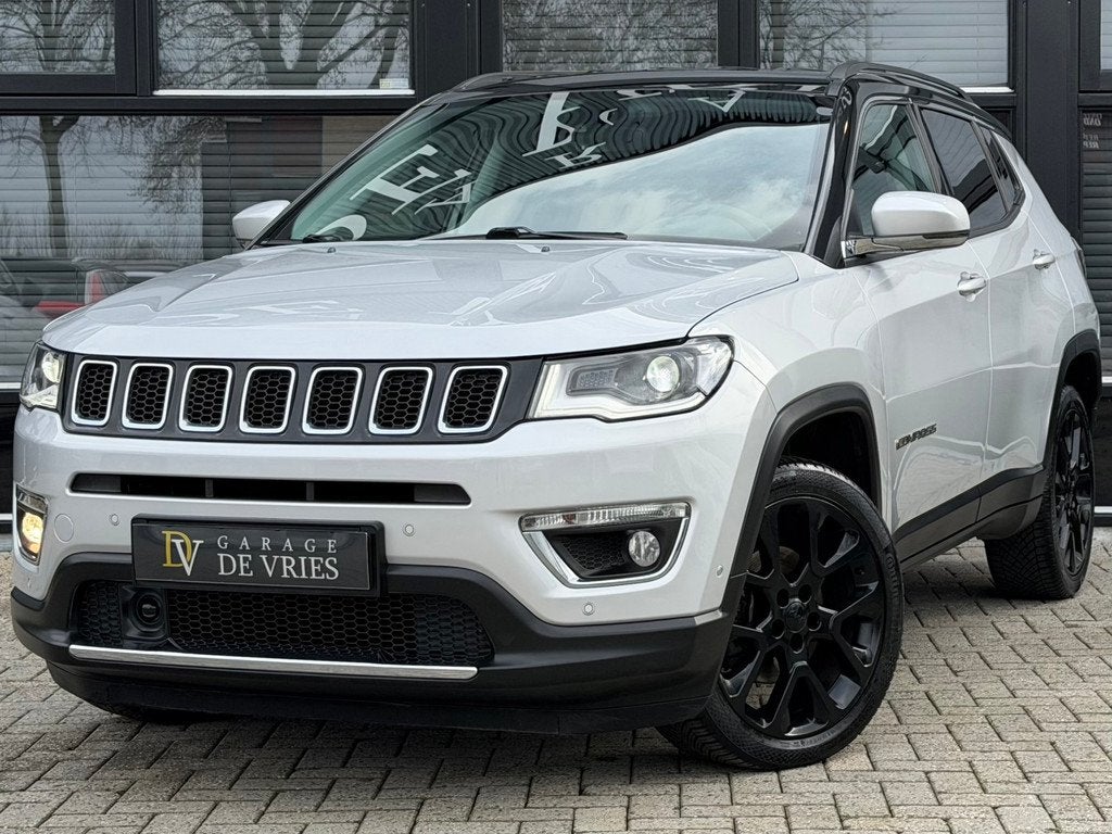 Jeep Compass 1.3T Limited DDCT Aut Full Option ACC 1750KG Tr, Auto's, Zwart, 4 cilinders, 150 pk, Bedrijf