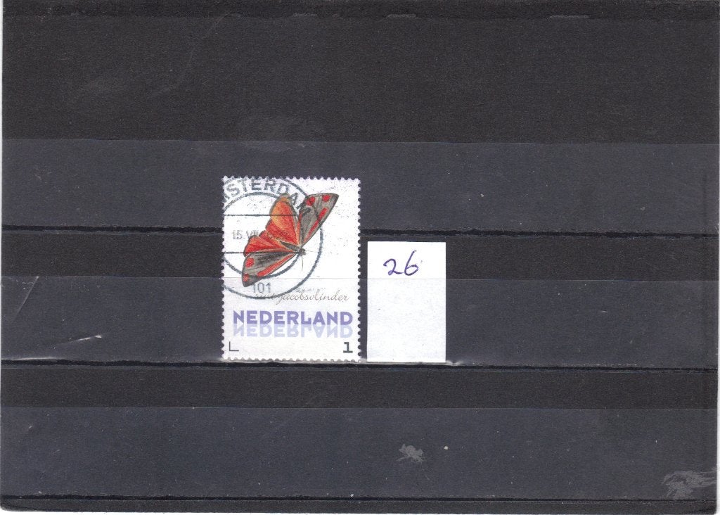 Nederland Kaderpostzegel Vlinders gest 26, Ophalen of Verzenden, Gestempeld