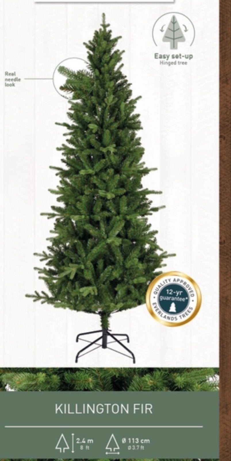 Kunst kerstboom Everlands killington fir, Ophalen, Zo goed als nieuw