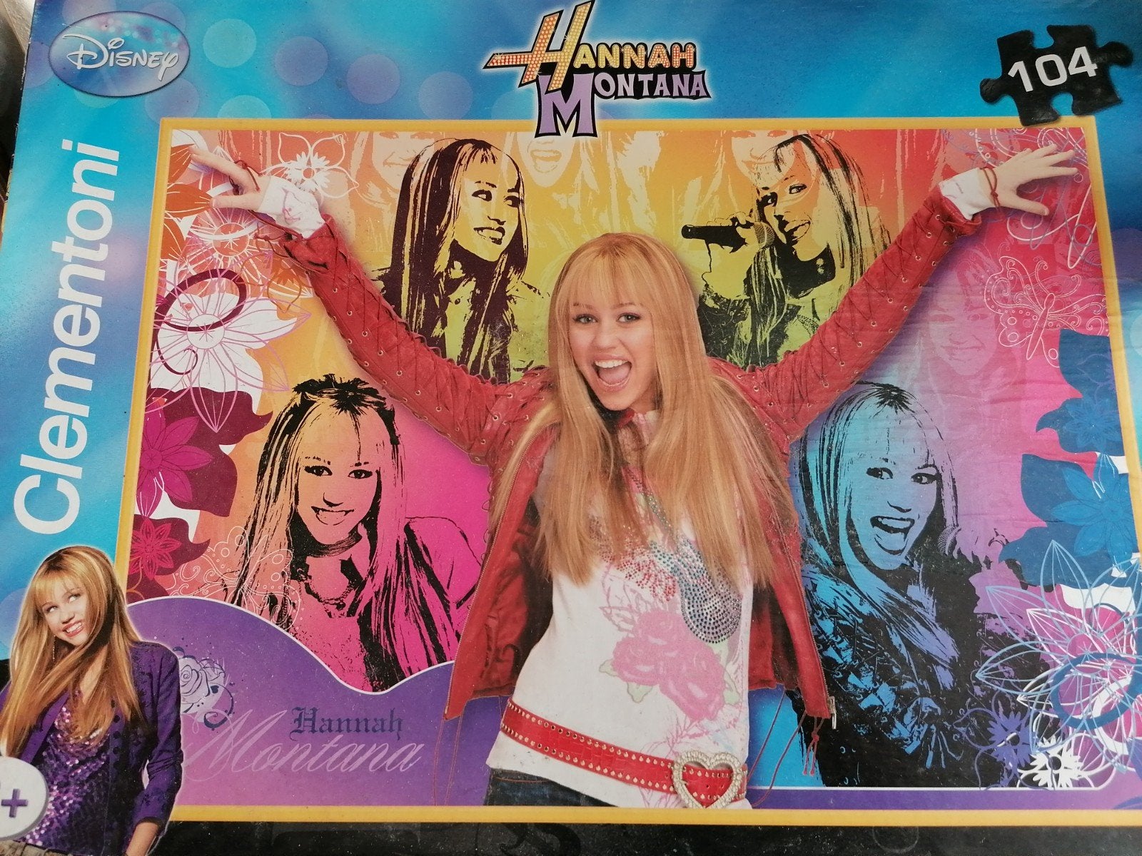 Hannah Montana Clementoni puzzel 104 stukjes, Ophalen of Verzenden, Meer dan 50 stukjes, Gebruikt, 6 jaar of ouder
