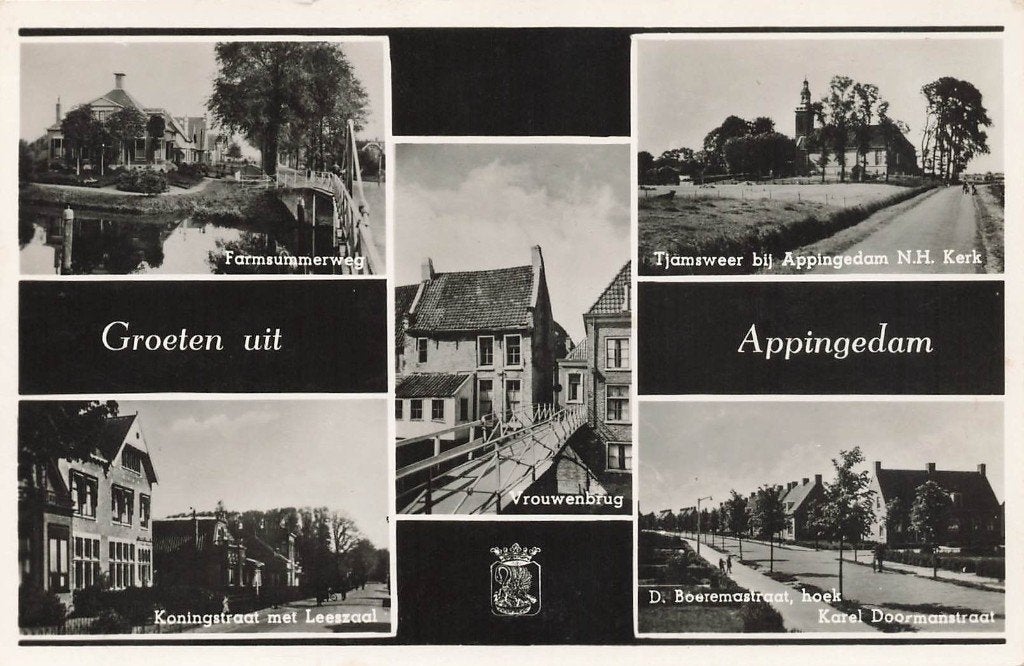 Groeten uit Appingedam, Ophalen of Verzenden, 1940 tot 1960, Gelopen, Groningen