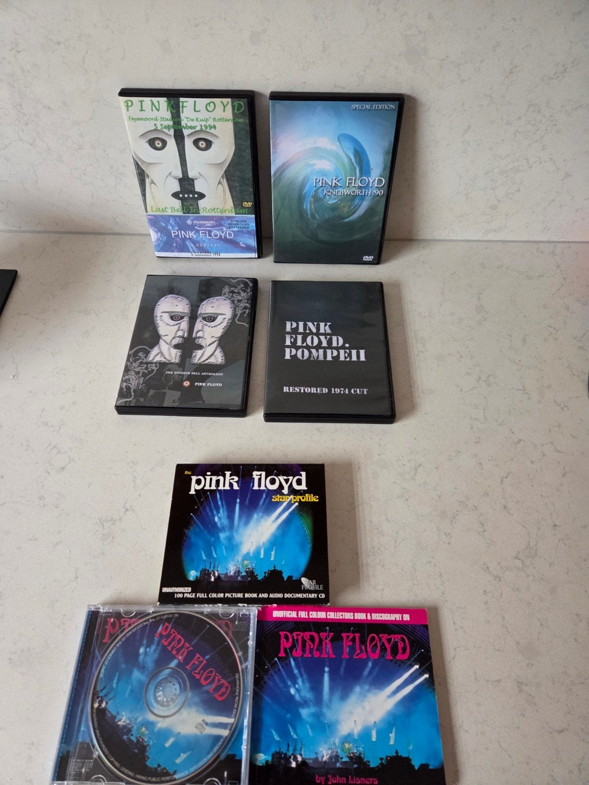 Pink Floyd dvd 4x + Star Profile cd, Alle leeftijden, Ophalen of Verzenden, Zo goed als nieuw