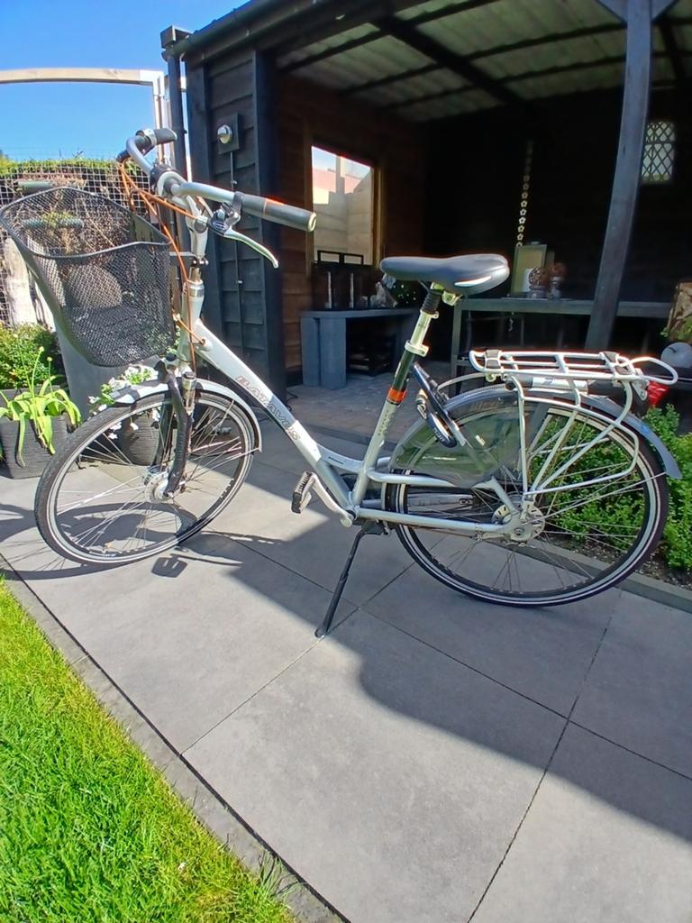 Perfecte Batavus weekend zilvergrijs dames fiets, Ophalen, 47 tot 50 cm, Versnellingen, Batavus