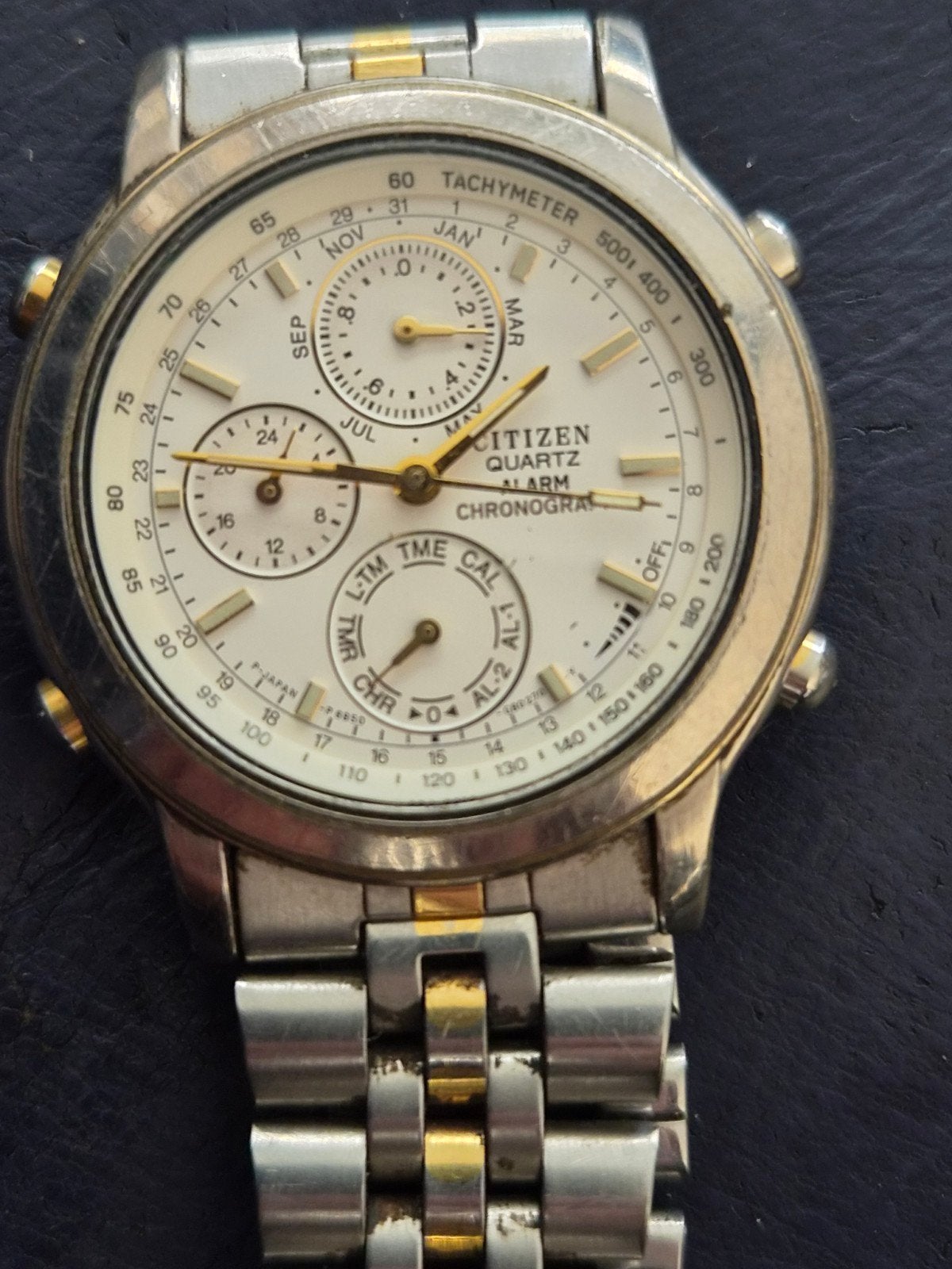 Citizen Quartz Alarm Chronograph - Batterij nodig, Staal, Gebruikt, Staal, Ophalen of Verzenden