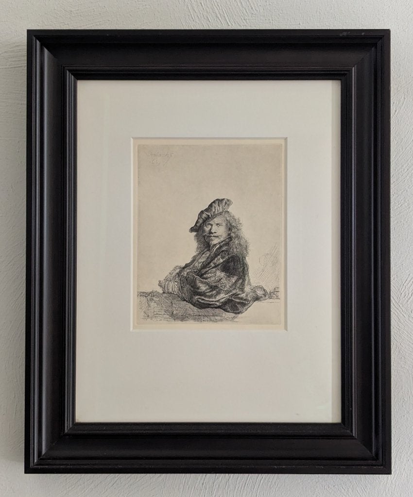 Ets zelfportret Rembrandt, Ophalen, Minder dan 50 cm, Overige typen, Zo goed als nieuw