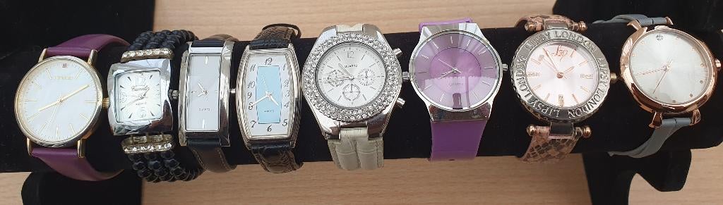 8 verschillende dameshorloges, Sieraden, Tassen en Uiterlijk, Horloges | Dames, Overige merken, Overige materialen, Polshorloge