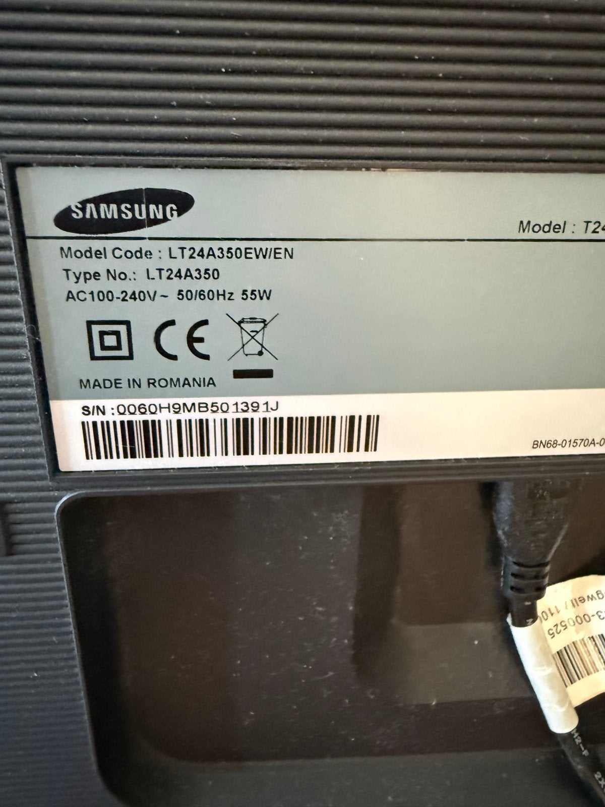 Samsung SyncMaster T24A350 LED TV Monitor (24 inch), Audio, Tv en Foto, Televisies, Ophalen, 50 Hz, Samsung, Smart TV