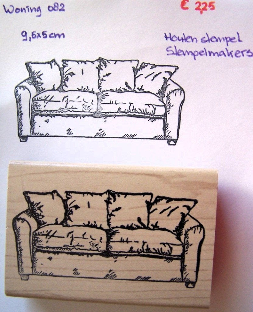 Woning 082 Houten stempel, Ophalen of Verzenden, Gebruikt, Houten stempel