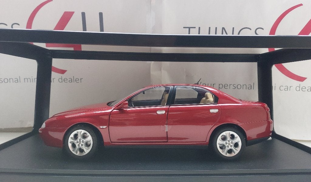 Mitica 1:18 Alfa Romeo 166 3.0 V6 1998 proteo rood nieuw, Hobby en Vrije tijd, Modelauto's | 1:18, Ophalen of Verzenden, Nieuw