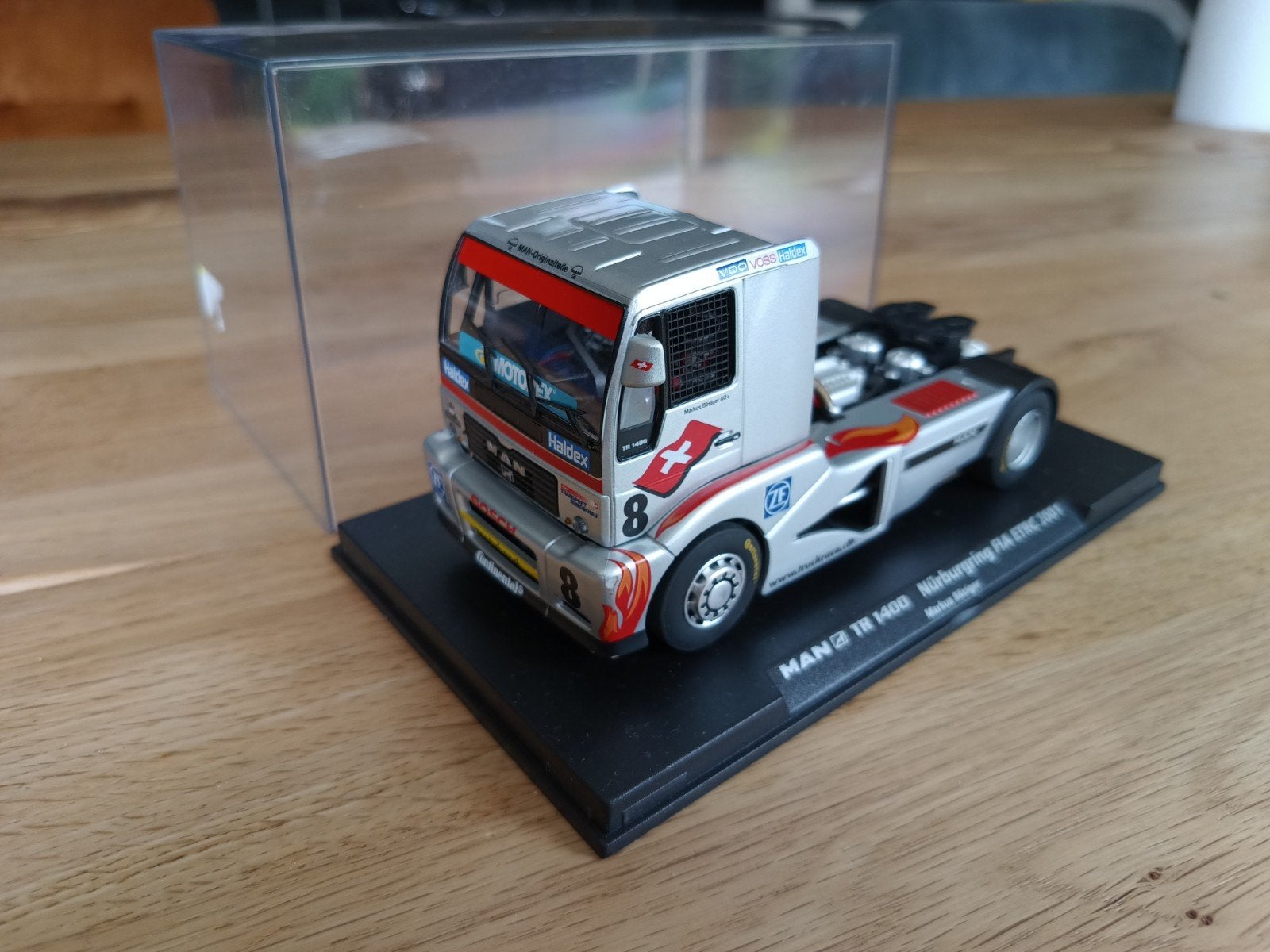 Fly racebaan auto MAN truck 1.32, Ophalen of Verzenden, Zo goed als nieuw, Elektrisch, Overige merken