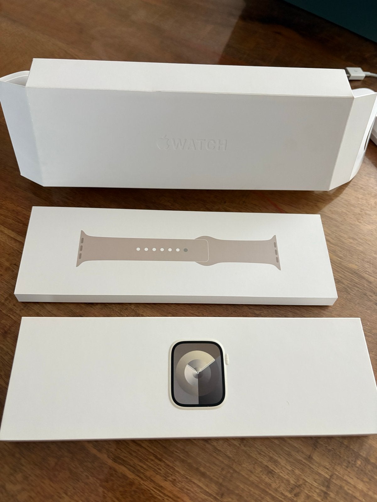 Apple Watch Series 9 41mm GPS Starlight Aluminium, Sieraden, Tassen en Uiterlijk, Ophalen, Afstand, Wit, IOS