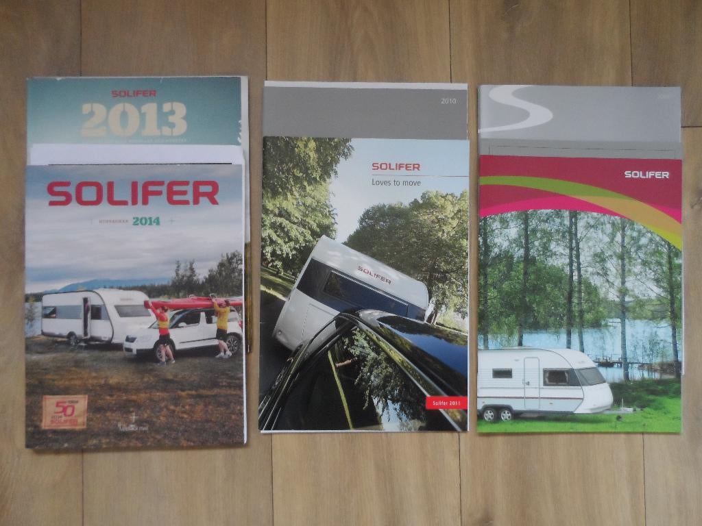 Folder Solifer caravan 2009 t/m 2014, Ophalen of Verzenden, Zo goed als nieuw