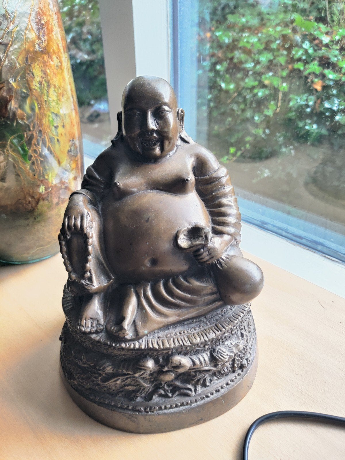 Massieve Koperen Boeddha - 4 kg, Massief, Ophalen of Verzenden, Bruin, Metaal