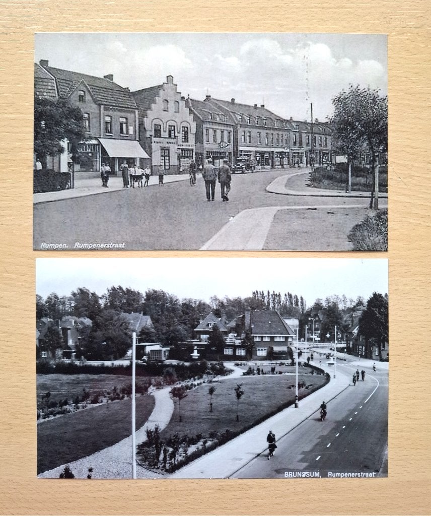 2 foto's Brunssum Rumpenerstraat, Foto, Nieuw, Ophalen of Verzenden, 1940 tot 1960