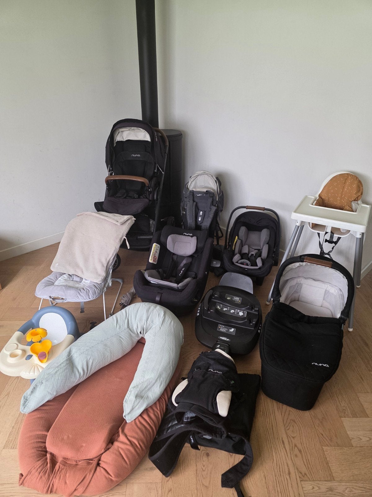 Compleet Nuna Mixx Next kinderwagenpakket + extra's, Kinderen en Baby's, Kinderwagens en Combinaties, Gebruikt, Combiwagen, Verstelbare duwstang