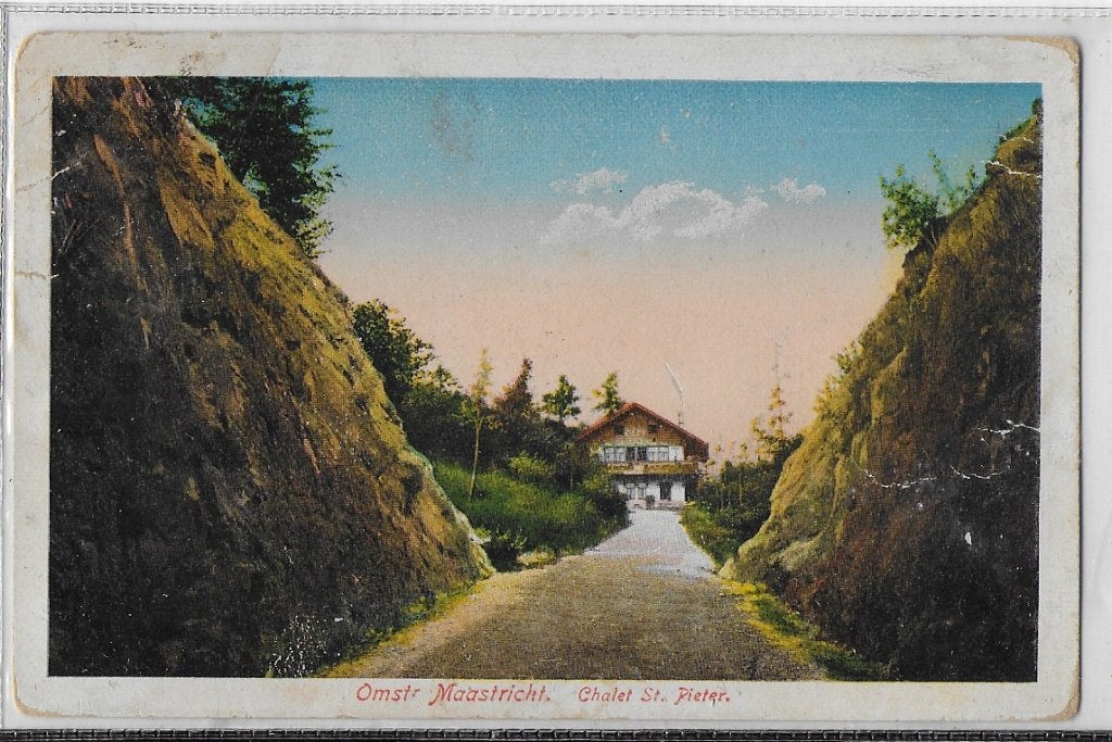 Maastricht chalet st pieter oude gelopen ansichtkaart 6838, Ophalen of Verzenden, 1920 tot 1940, Gelopen, Limburg