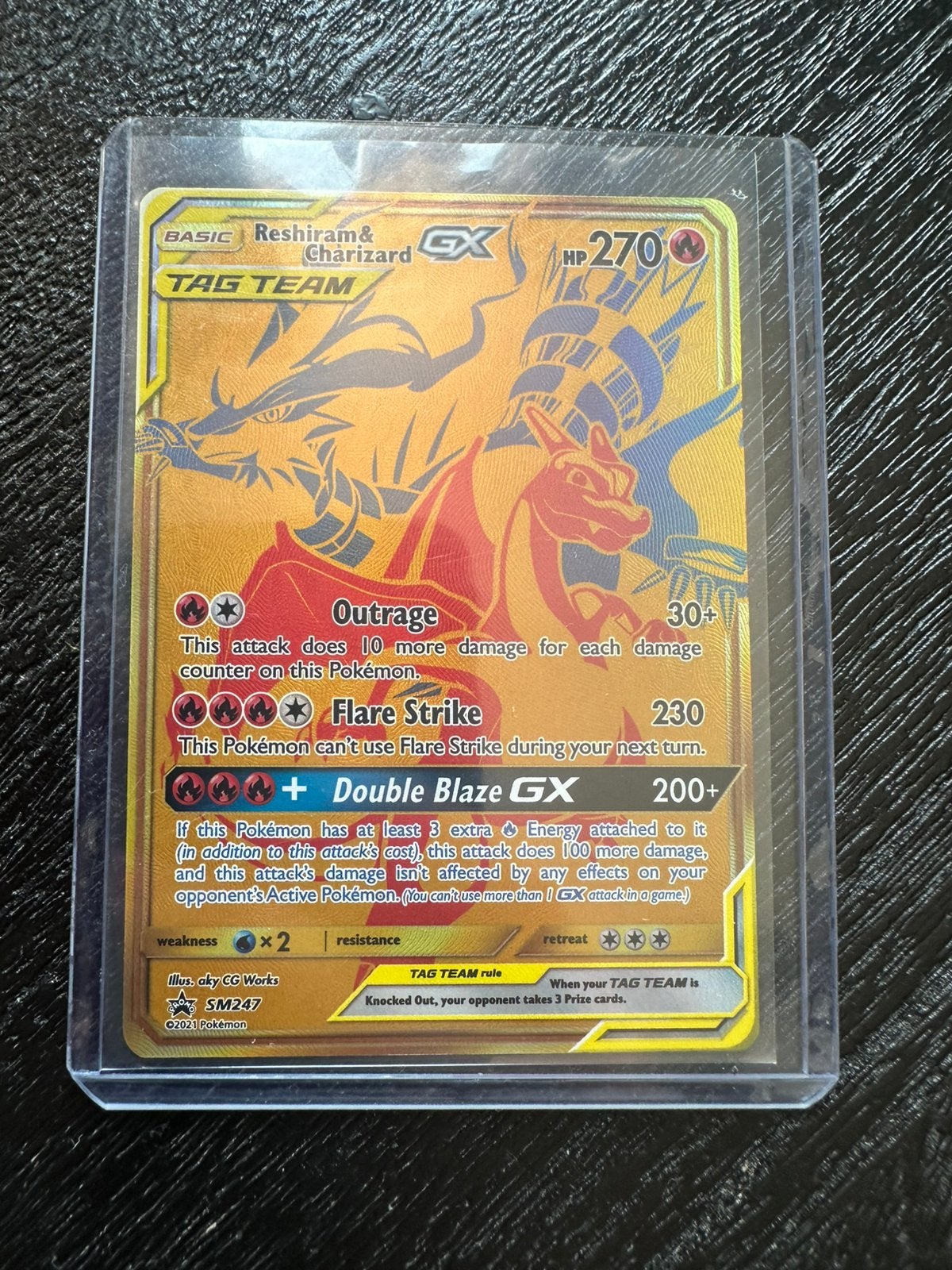 Reshiram & Charizard GX sm247, Ophalen of Verzenden, Zo goed als nieuw