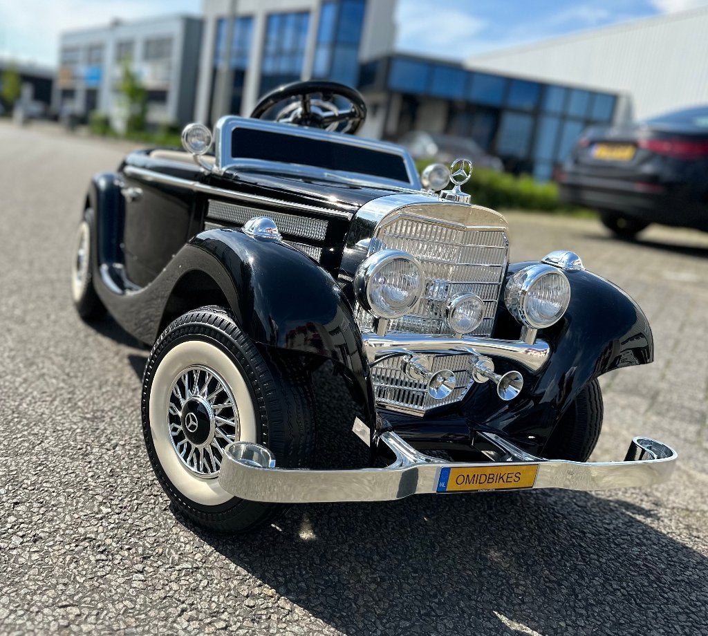 Mercedes-Benz Typ 540K 12v metallic zwart, Bluetooth, leder, Nieuw