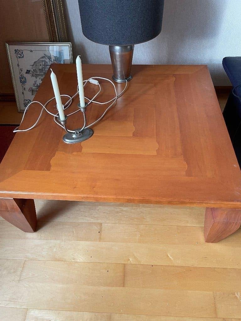 Salontafel kersenhout, Ophalen, Gebruikt, Vierkant, Kersenhout