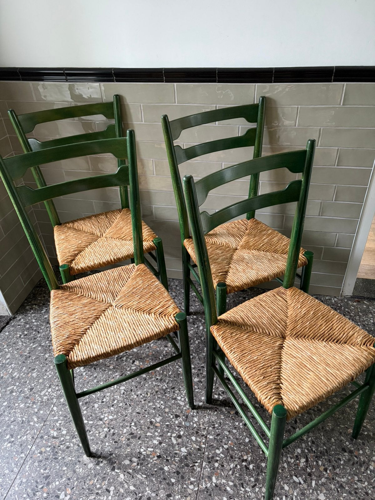 4 stuks “Spinetto" stoelen Italiaanse designklassieker, Huis en Inrichting, Stoelen, Ophalen, Vintage design, Overige kleuren