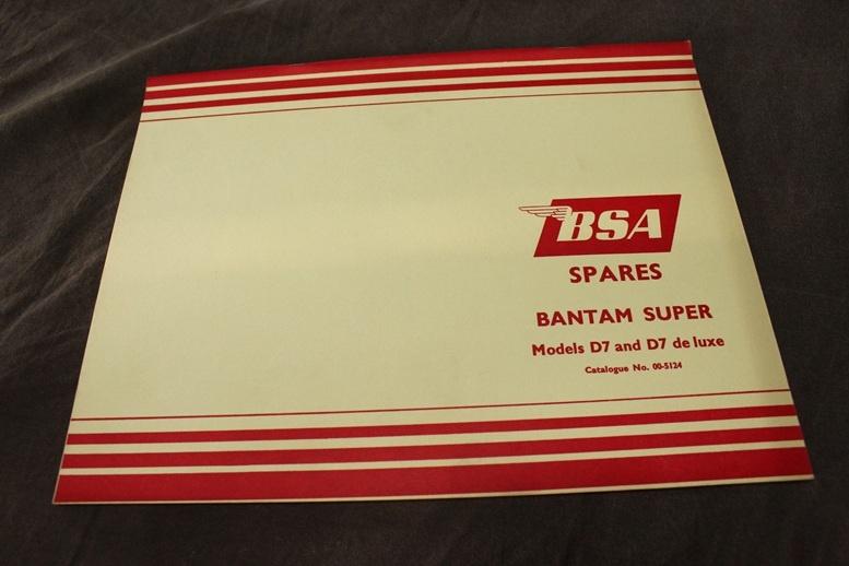 BSA D7 Bantam Super  de Luxe motorcycle parts list, Motoren, Handleidingen en Instructieboekjes, Overige merken, Ophalen of Verzenden