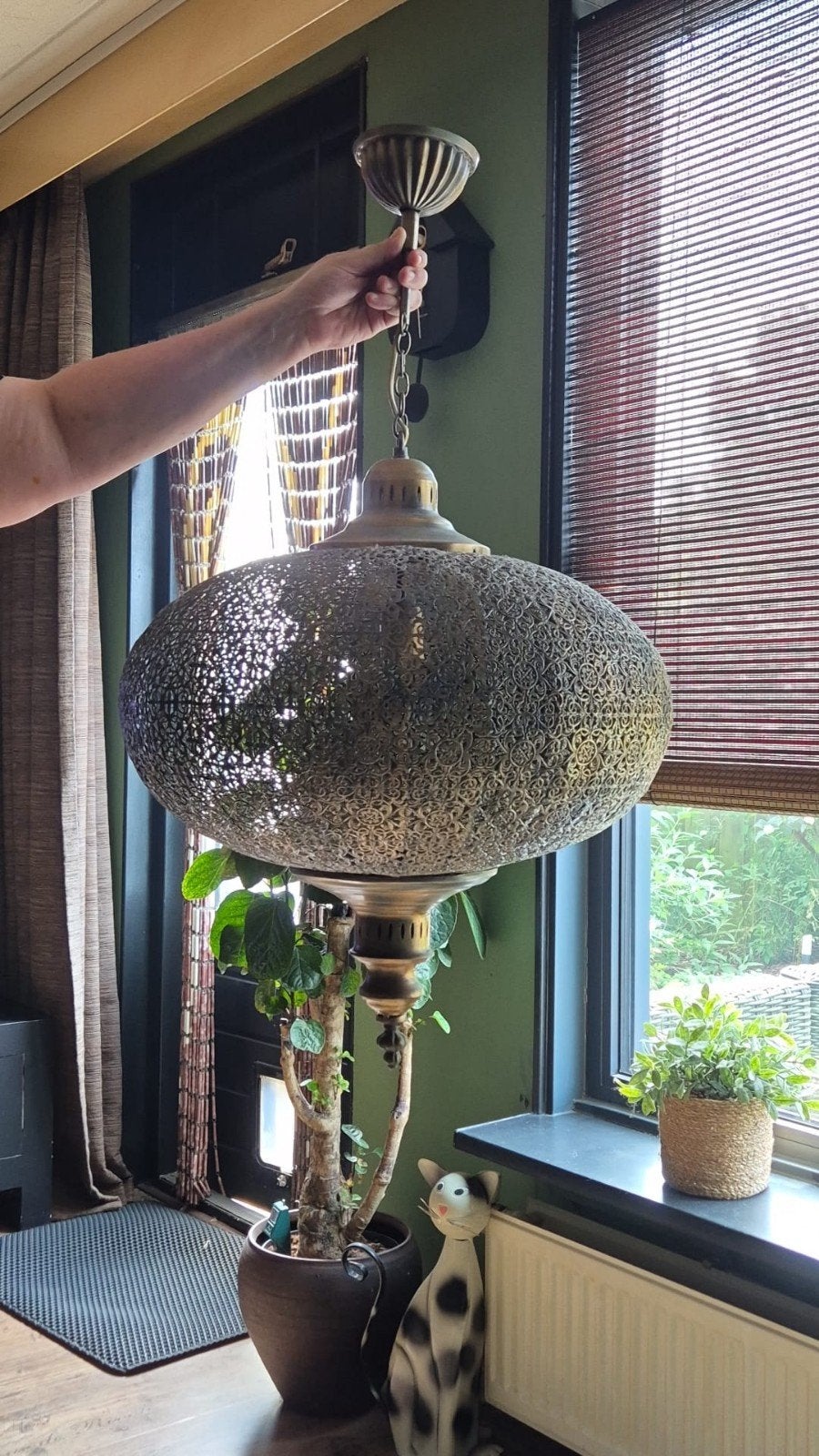 Oosterse hanglamp, Huis en Inrichting, Lampen | Hanglampen, Ophalen, Minder dan 50 cm