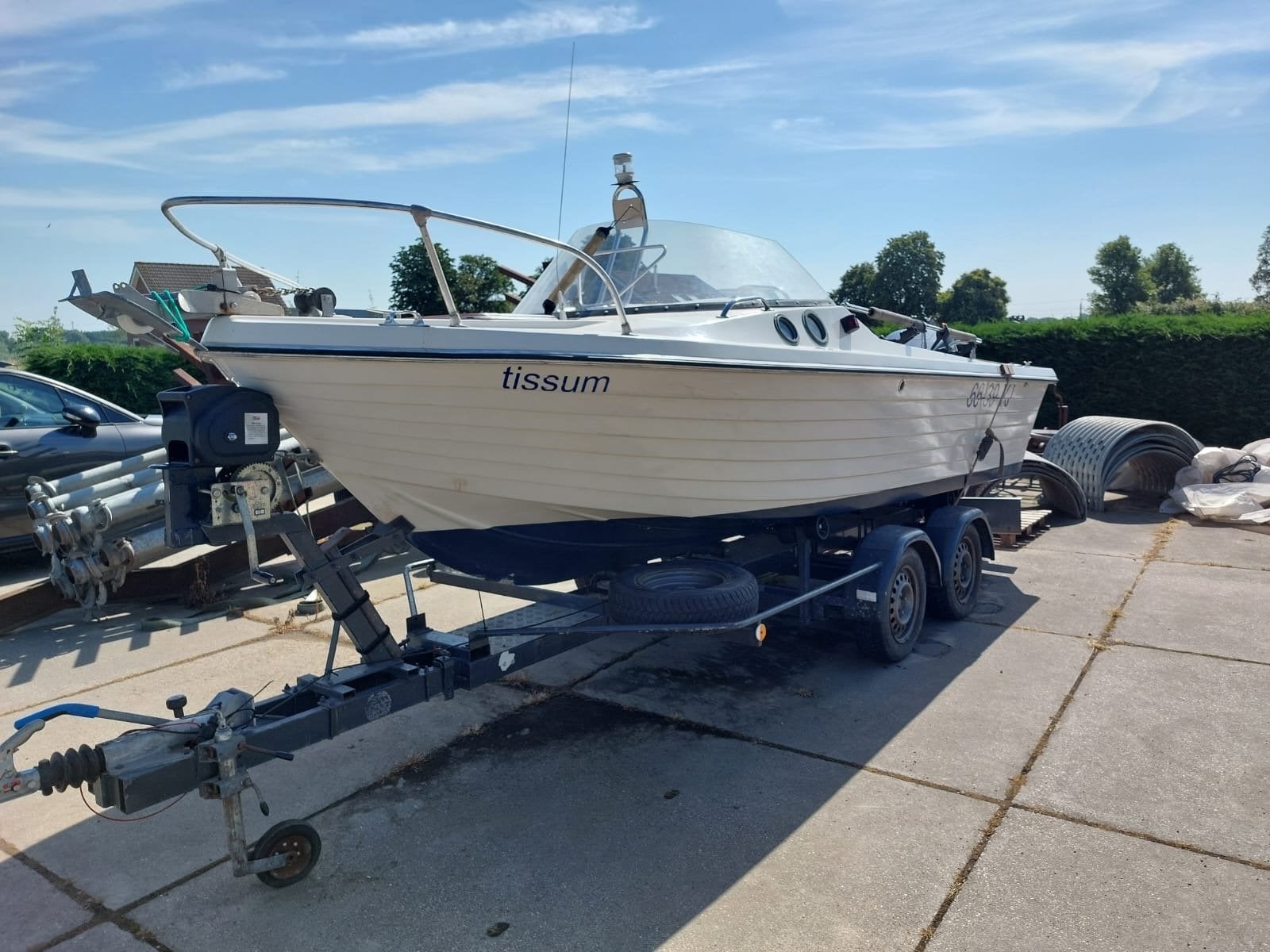 Vis/tour boot 5,5m met Yamaha 115PK en trailer, Watersport en Boten, Vis- en Consoleboten, Gebruikt, Ophalen, 70 pk of meer, Buitenboordmotor