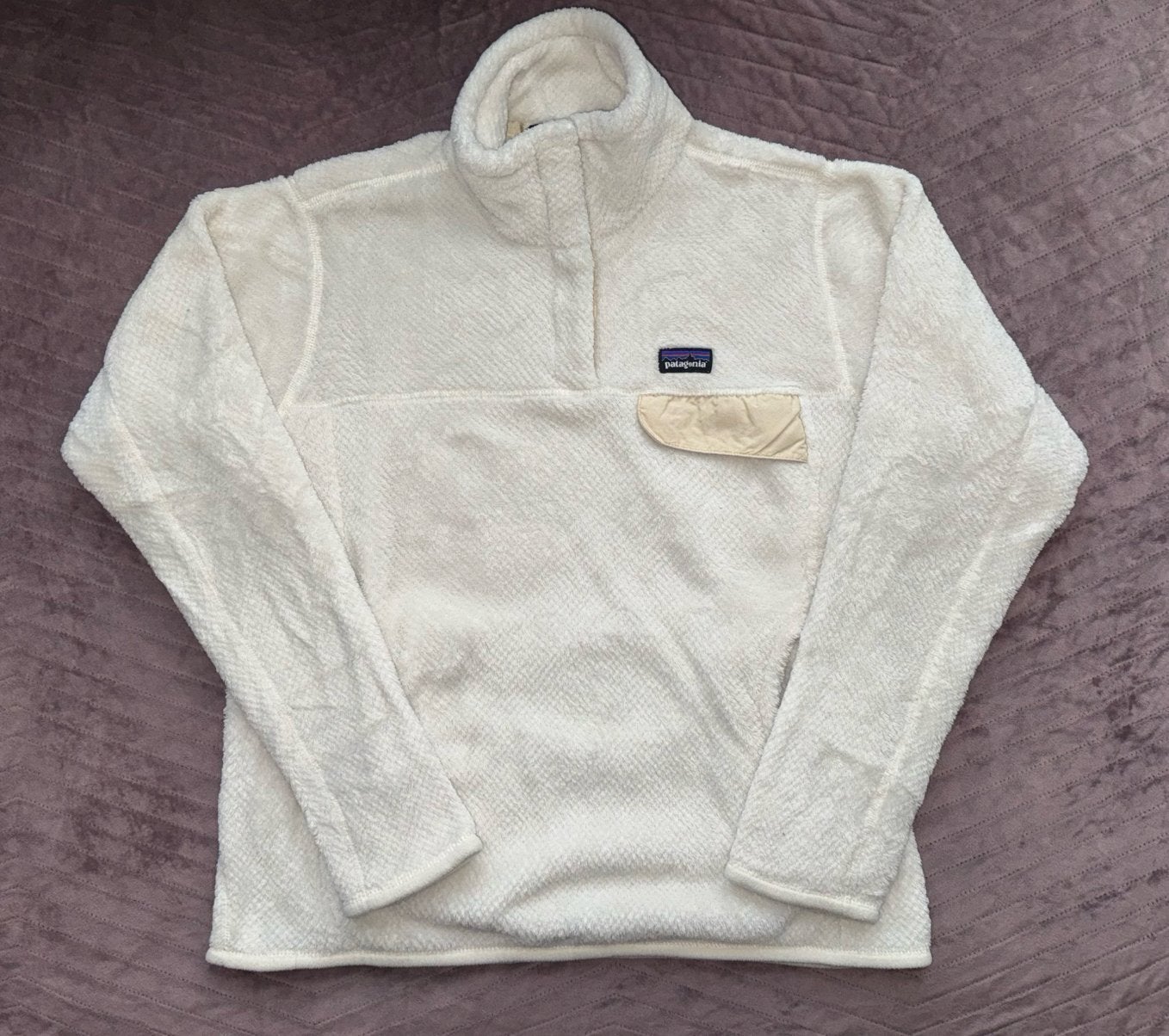 Patagonia Re-Tool Snap-T Fleece Pullover, Ophalen of Verzenden, Zo goed als nieuw, Maat 38/40 (M), Wit