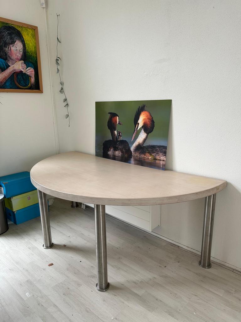 Super werktafel, halve cirkel 1 meter diep, 2 meter breed, Ophalen, Gebruikt, Rond, 200 cm of meer