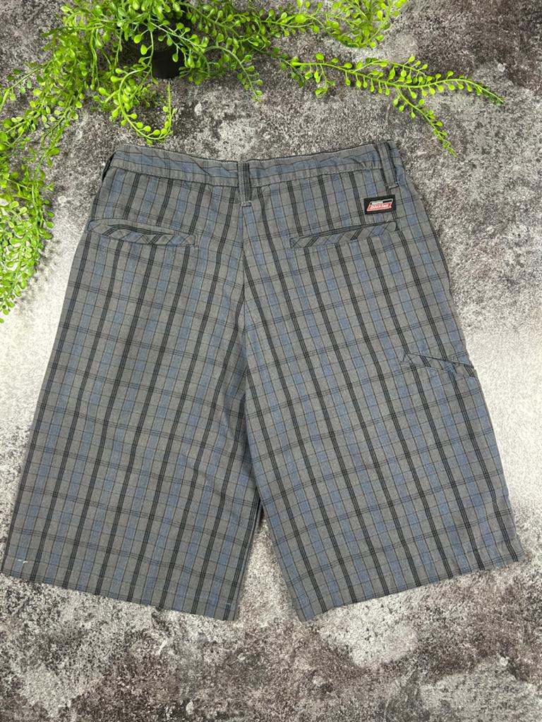 Dickies Geruite Korte Broek - Grijs/Zwart - Maat W30, Ophalen of Verzenden, Zo goed als nieuw, Maat 46 (S) of kleiner, Grijs
