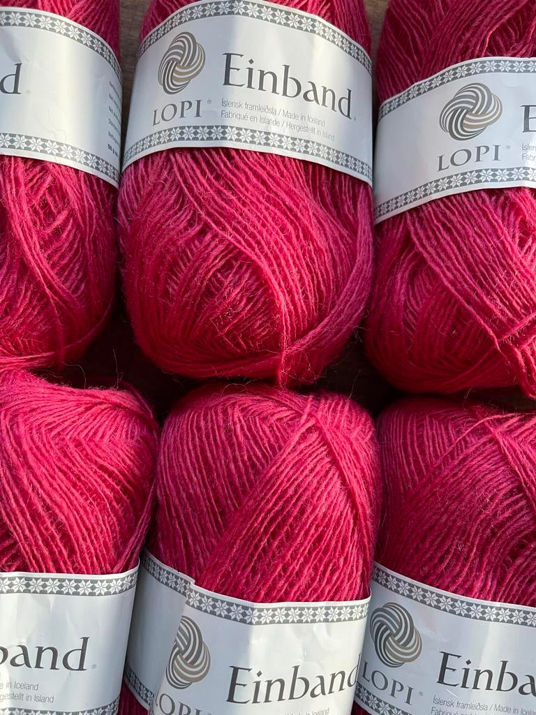 Lopi Einband 400 gr IJslandse pure wol 2000 m kersen kleur, Ophalen of Verzenden, Nieuw, Breien, Wol of Garen