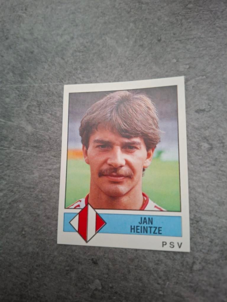 Panini sticker Voetbal 87. Speler Jan Heintze PSV Eindhoven., Verzenden, Zo goed als nieuw, Sticker