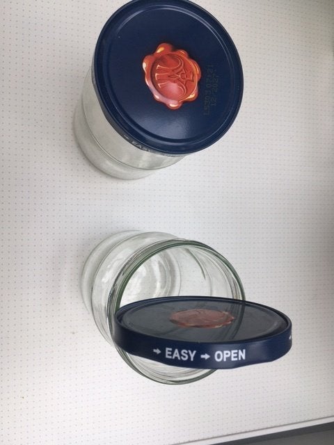 Glazen 0,5 ltr. inmaakpotjes ( Aarts Conserven )+ grote  dop, Ophalen